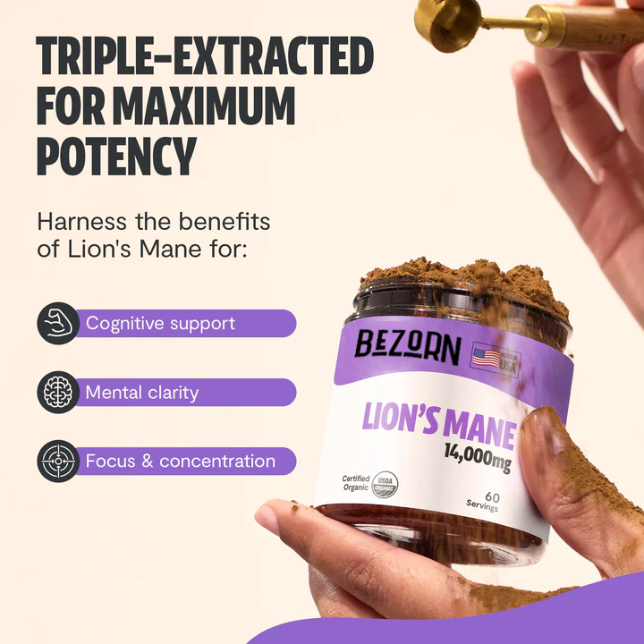 BEZORN® Lion's Mane Mushroom Extract Powder