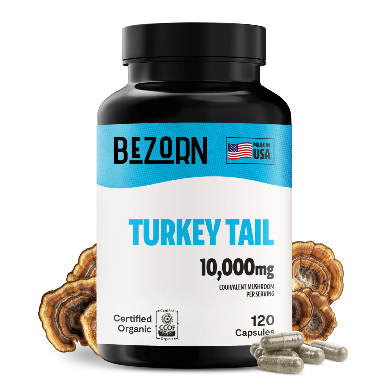 Turkey Tail Mushroom Extract Capsules